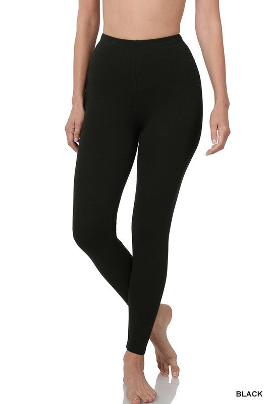 Premium Cotton Full-Length Leggings