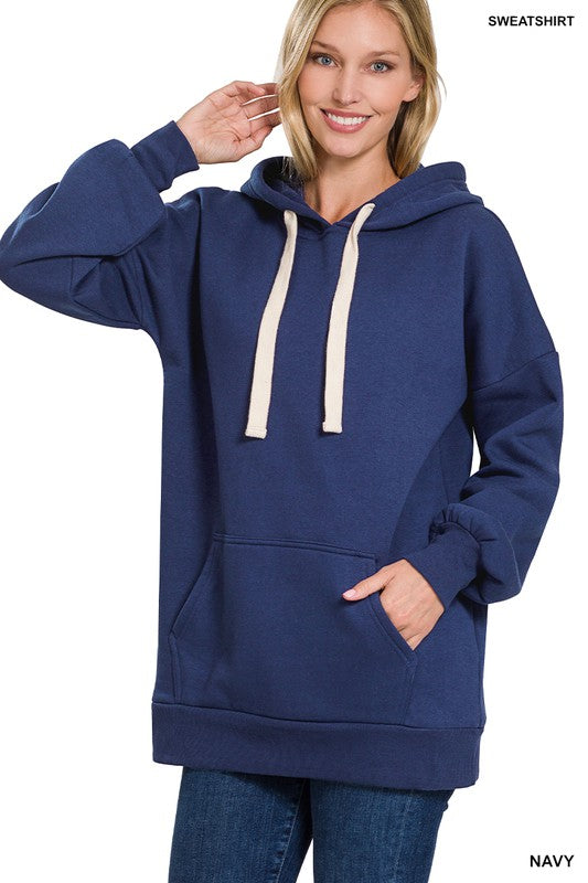 OVERSIZED HOODIE LONGLINE SWEATSHIRT