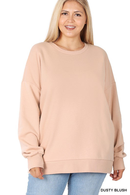 PLUS LONG SLEEVE ROUND NECK SWEATSHIRT