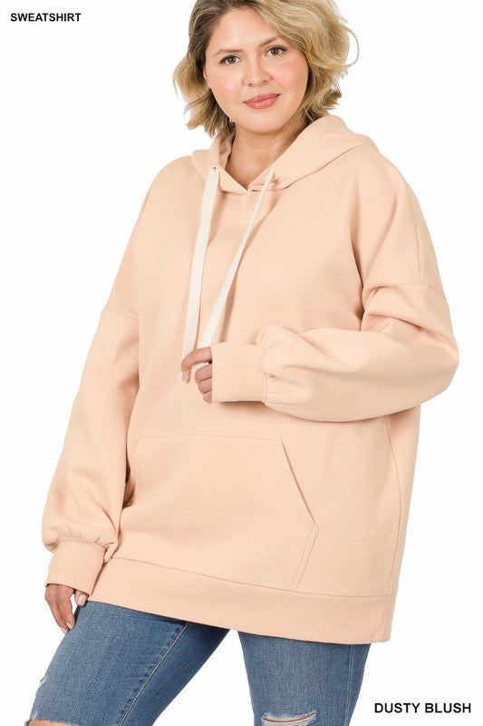 PLUS OVERSIZED HOODIE LONGLINE SWEATSHIRT