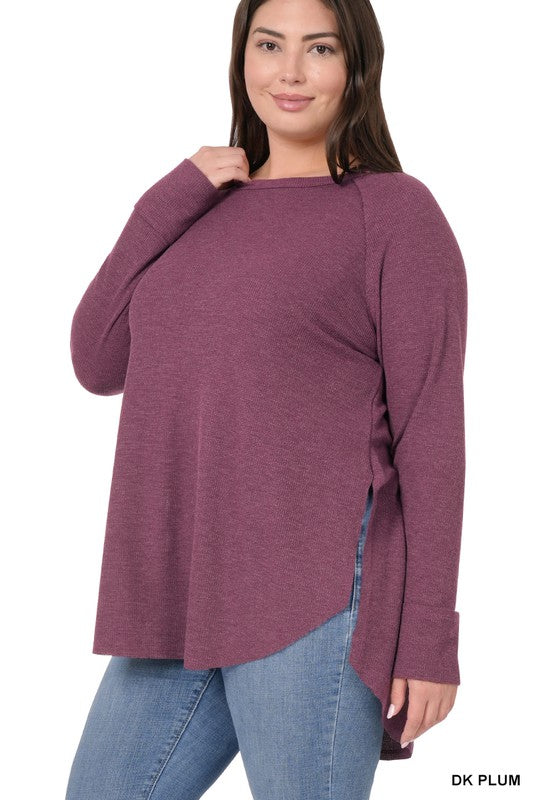 PLUS BABY WAFFLE RAGLAN SLEEVE TOP