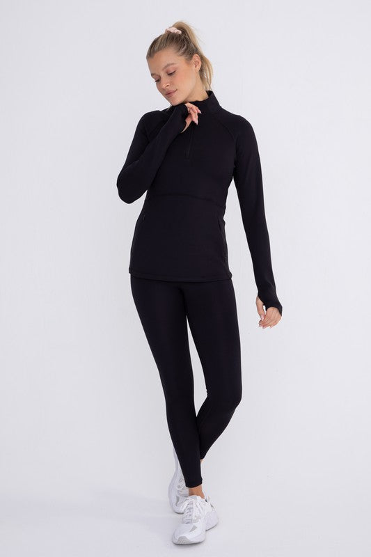 Jacquard Ribbed High-Waisted Leggings