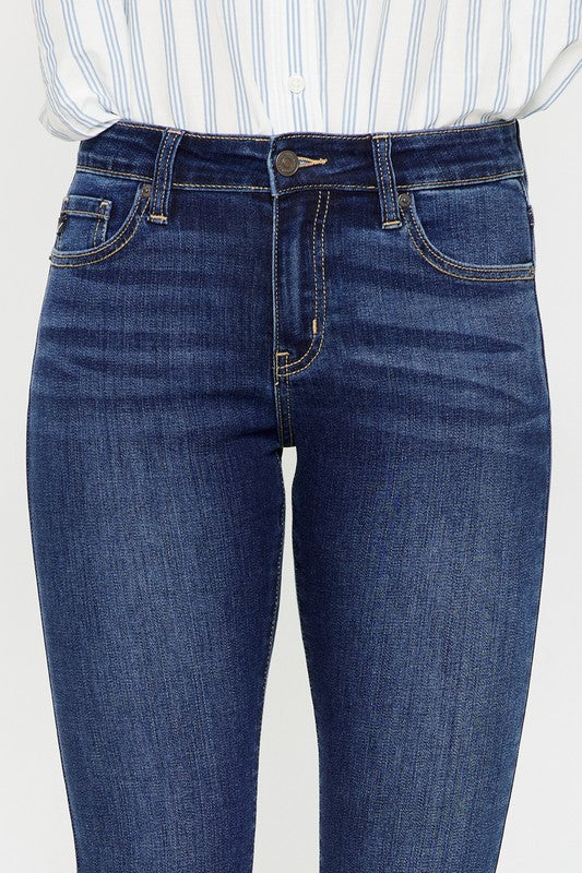 MID RISE ANKLE SKINNY JEANS-KC20009D