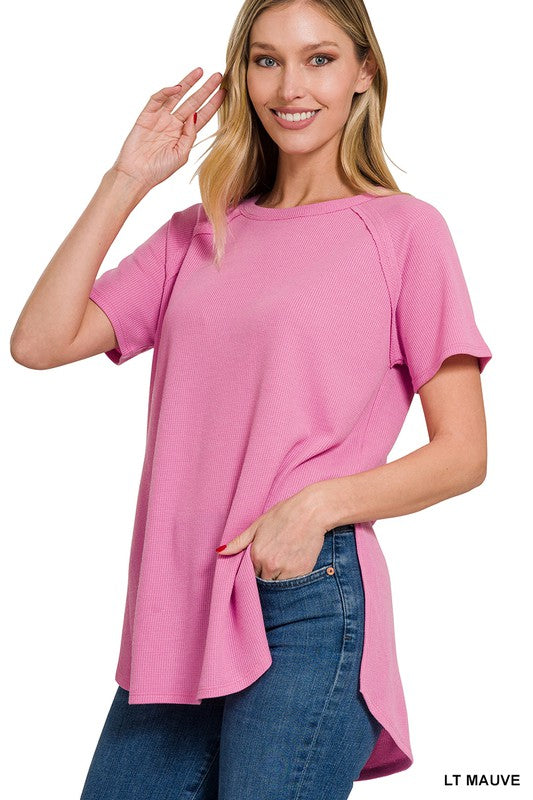 MELAGE BABY WAFFLE SHORT SLEEVE TOP