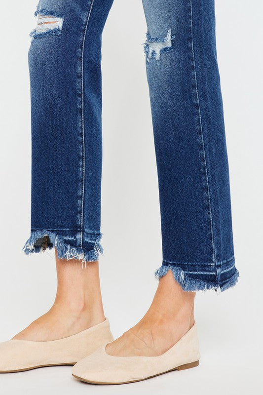 High Rise Slim Straight Jeans