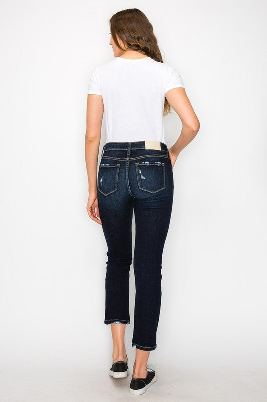 PLUS SIZE - HIGH RISE SKINNY STRAIGHT JEANS