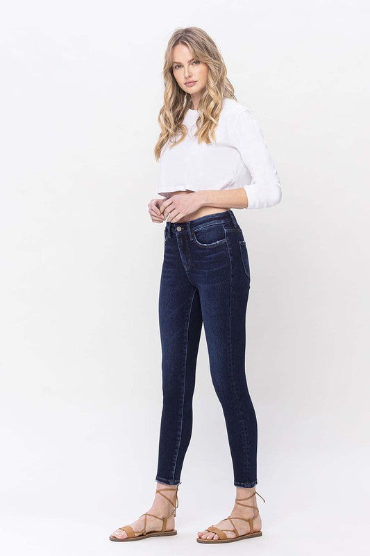 High Rise Ankle Skinny Jeans