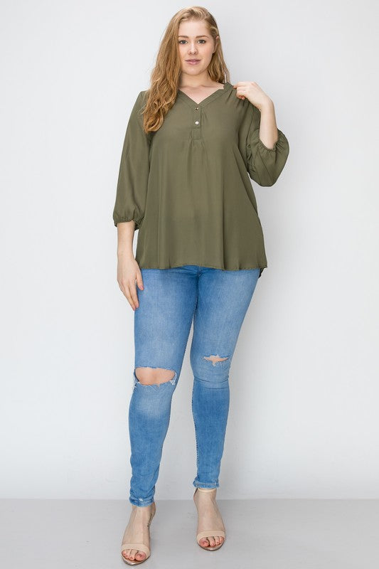 Plus Size Simple Blouse