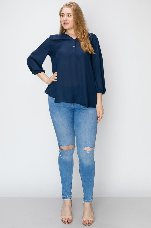 Plus Size Simple Blouse